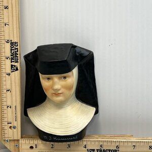 Goebel Hummel Nun Head Vase 1978 German Porcelain Black Collectible Home Decor